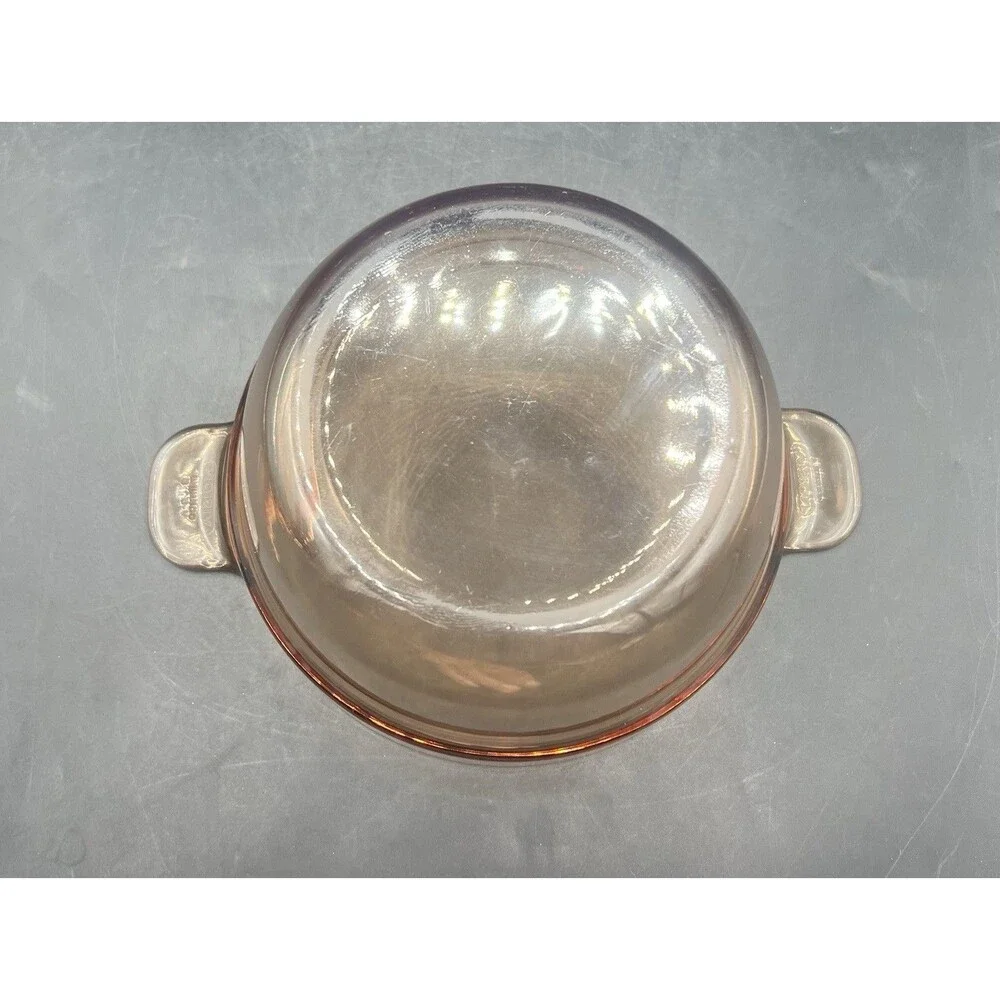 Vintage Vision Corning Amber V-20-B Double Boiler Insert Glass Pot No Lid